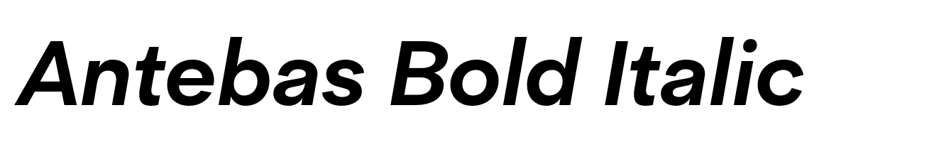 Antebas Bold Italic